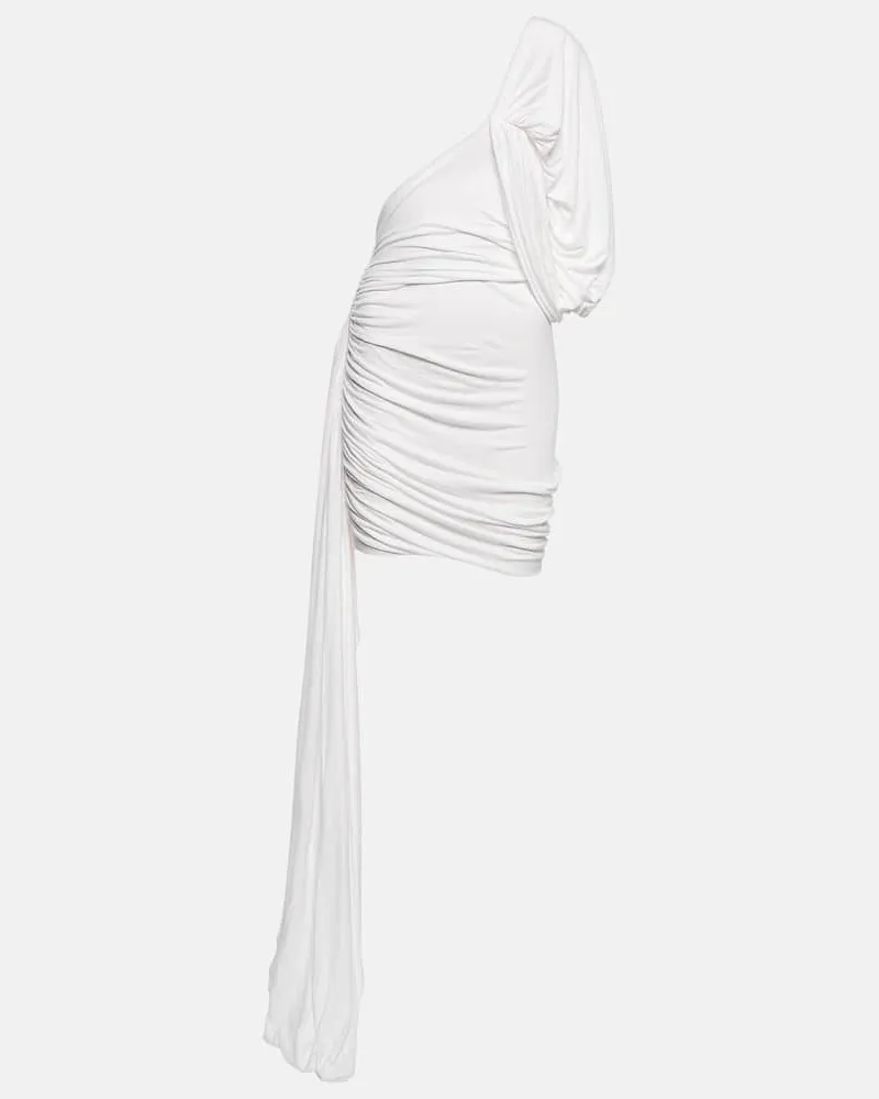 Rick Owens One-Shoulder-Minikleid Weiß