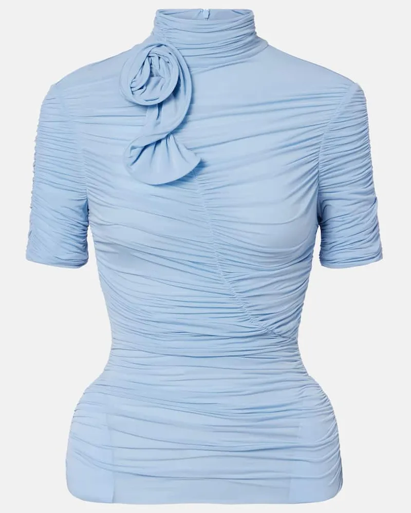 Magda Butrym Verziertes Top Blau