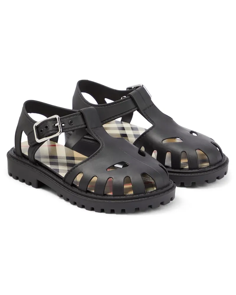 Burberry Sandalen aus Gummi Schwarz