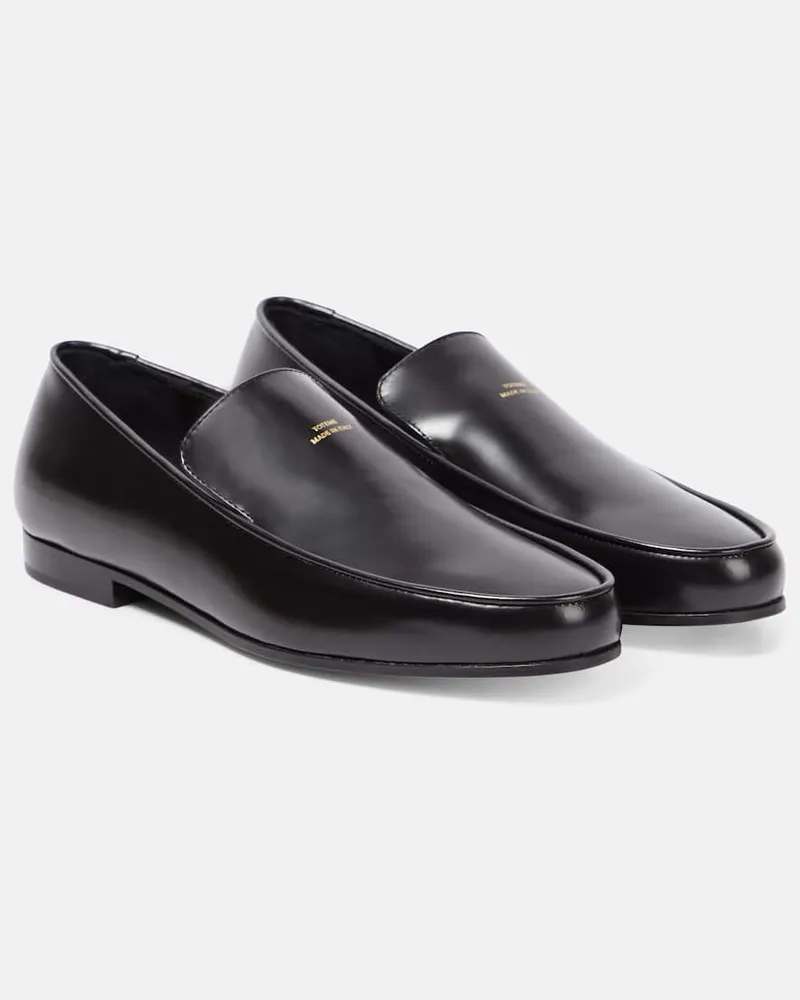 Totême Loafers The Oval aus Leder Schwarz