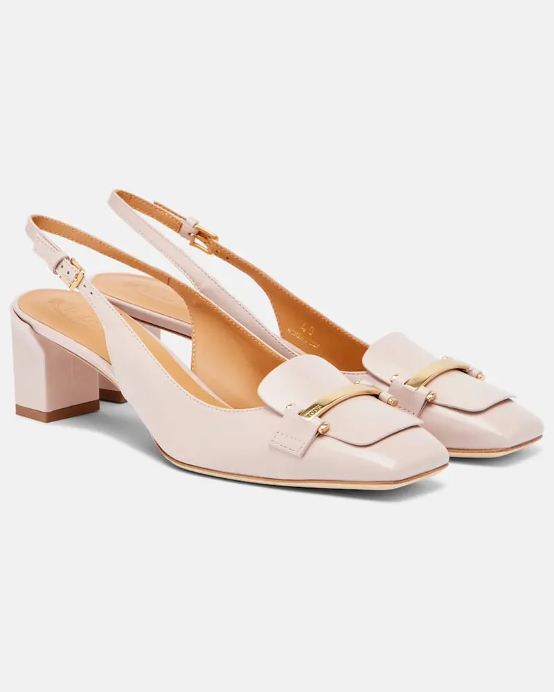 TOD'S Slingback-Pumps Barretta 50 aus Leder Neutral