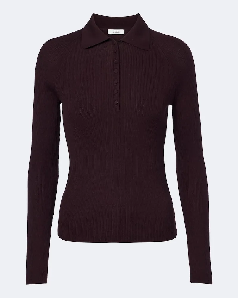 Vince Polopullover Burgunderrot
