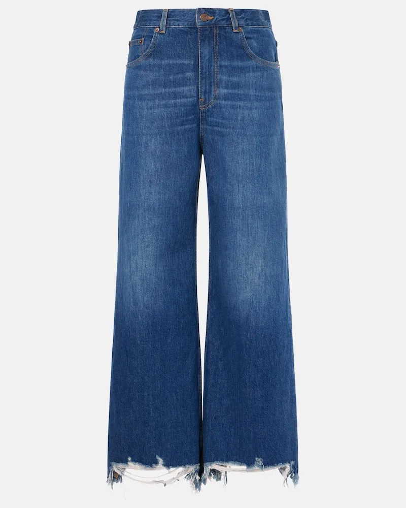 Chloé Chloé Mid-Rise Wide-Leg Jeans Blau