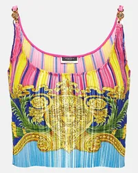 Versace Cropped-Top Medusa Palm Springs Multicolor