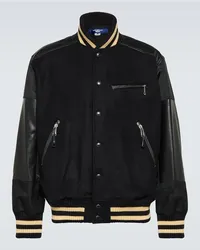 Junya Watanabe Collegejacke aus einem Wollgemisch Schwarz