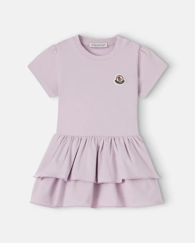 Moncler Baby Kleid aus Baumwoll-Jersey Violett