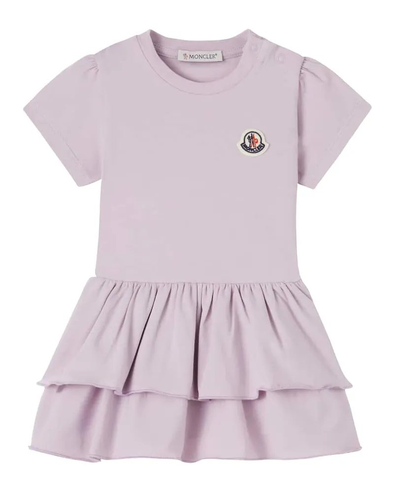 Moncler Kleid aus Baumwoll-Jersey Violett