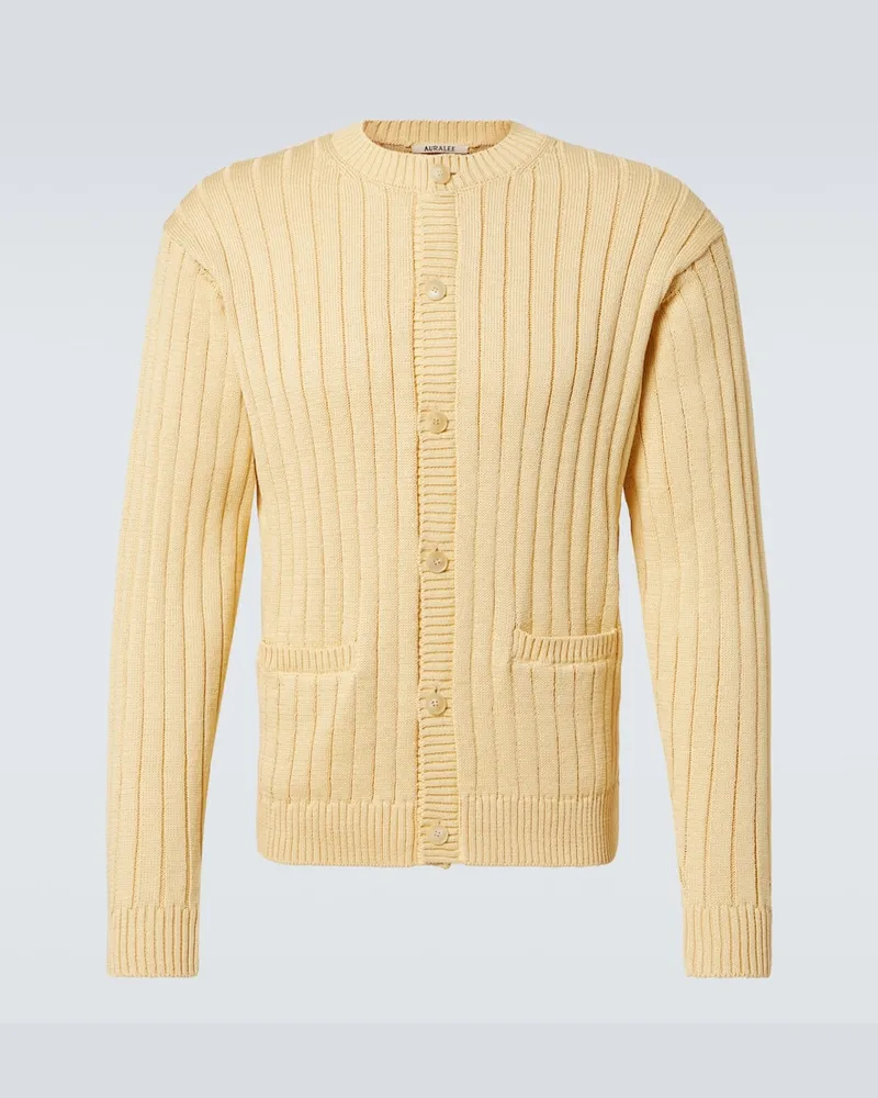AURALEE Cardigan aus Baumwolle Gelb