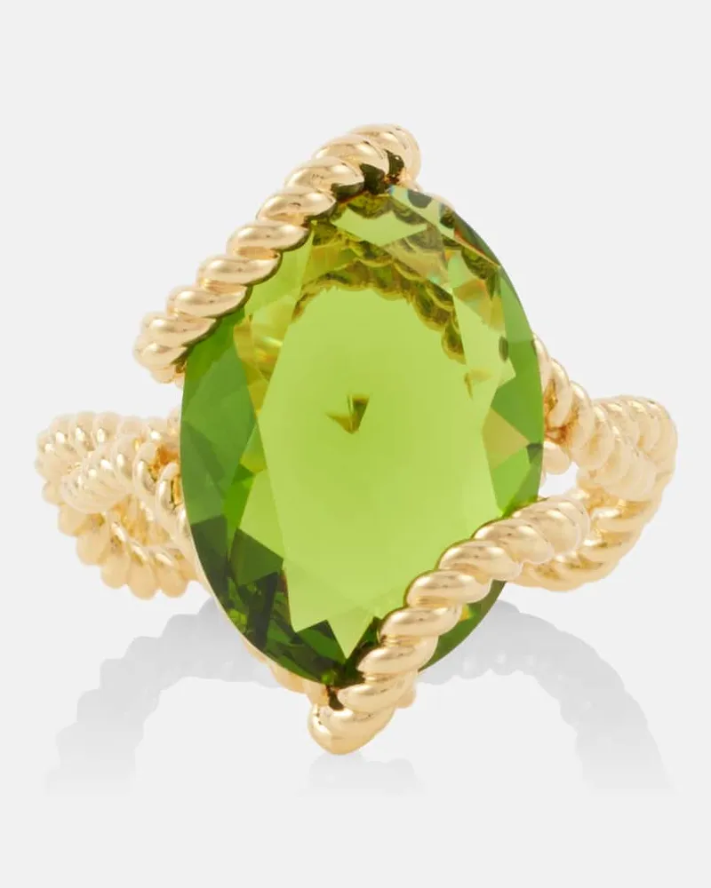 Zimmermann Ring Bloom, 12kt vergoldet, mit Kristall Multicolor