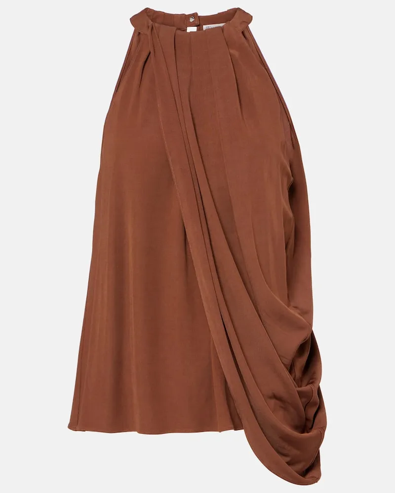J.W.Anderson Top aus Crêpe Braun