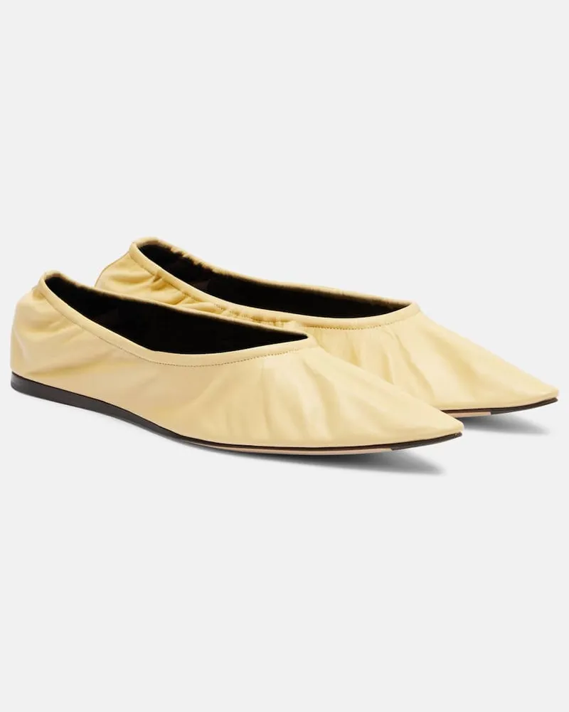 The Row Ballerinas Liisa aus Leder Gelb