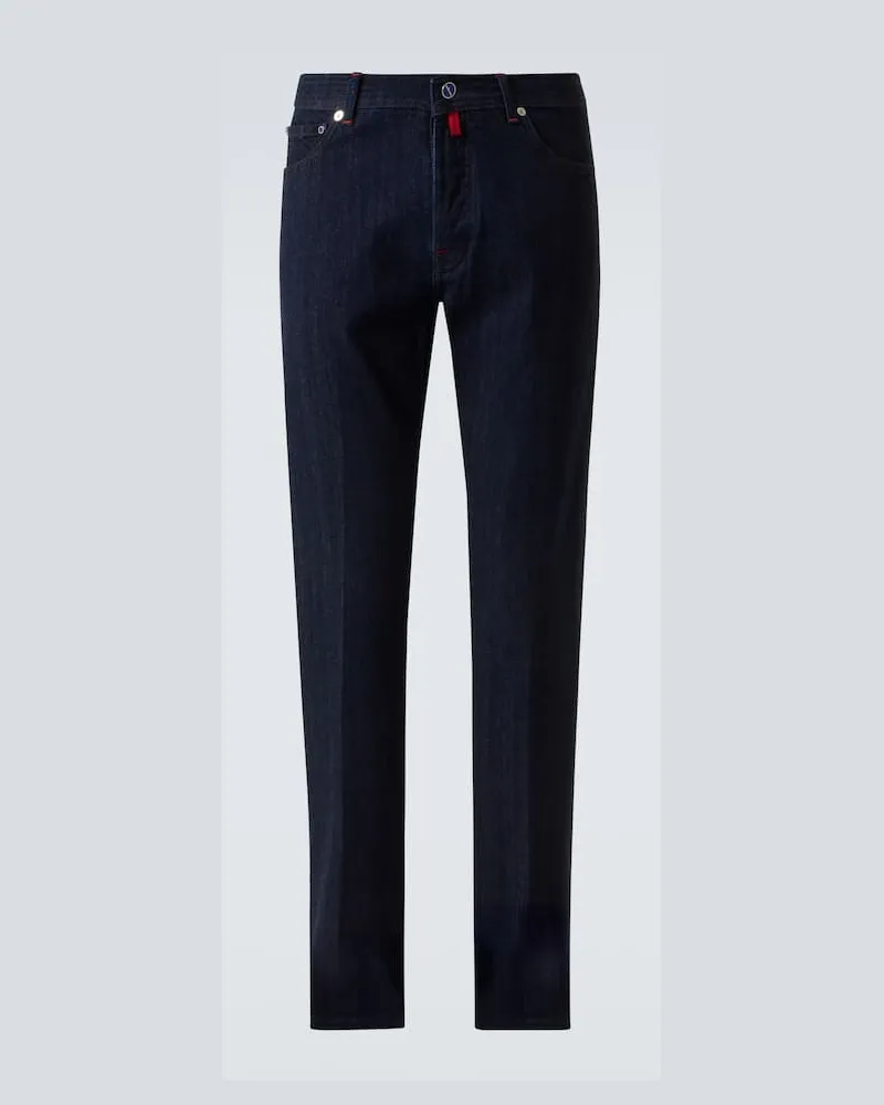 Kiton Mid-Rise Skinny Jeans Blau