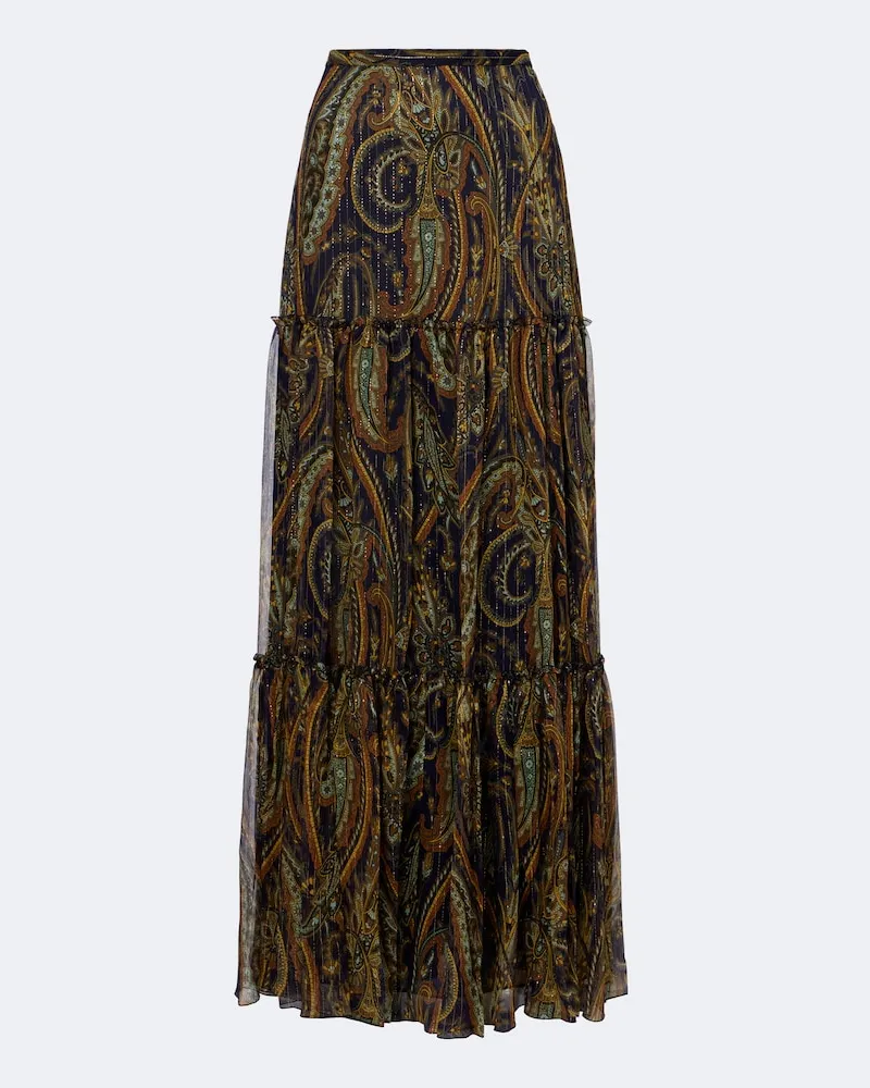 Etro Maxirock aus Chiffon Multicolor