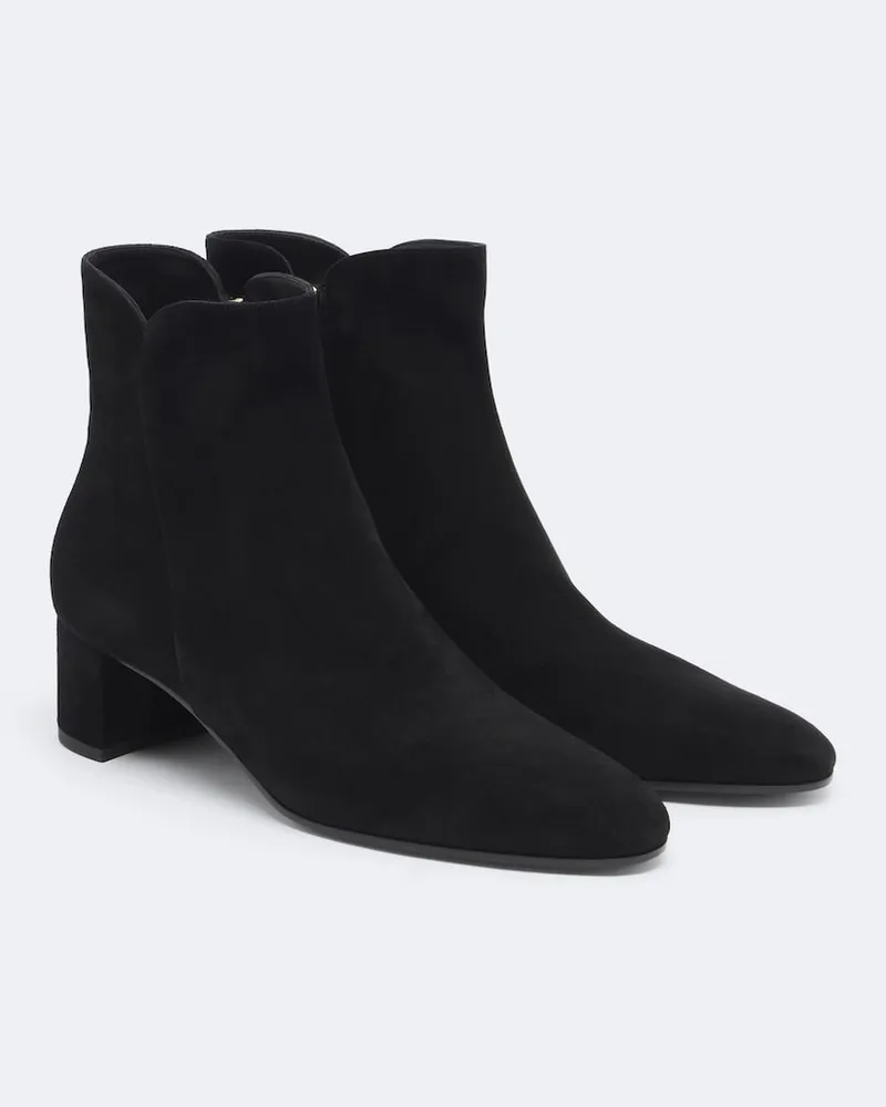 Gianvito Rossi Ankle Boots Lisa aus Veloursleder Schwarz