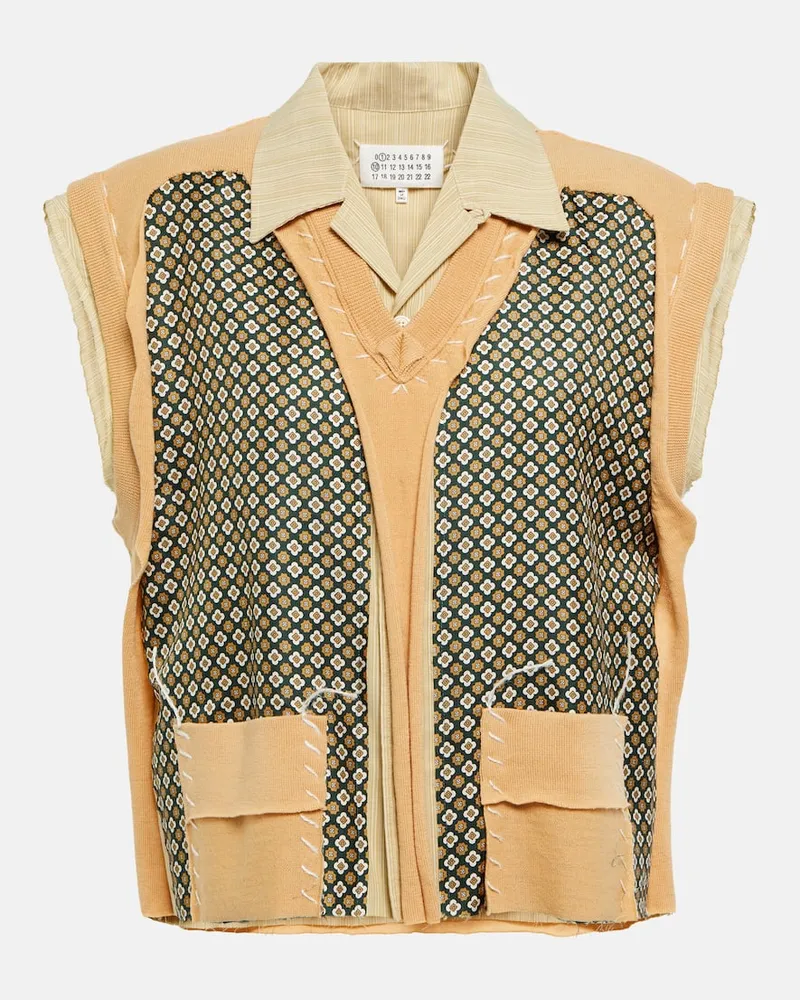 Maison Margiela Hemd aus Baumwolle und Seide Multicolor