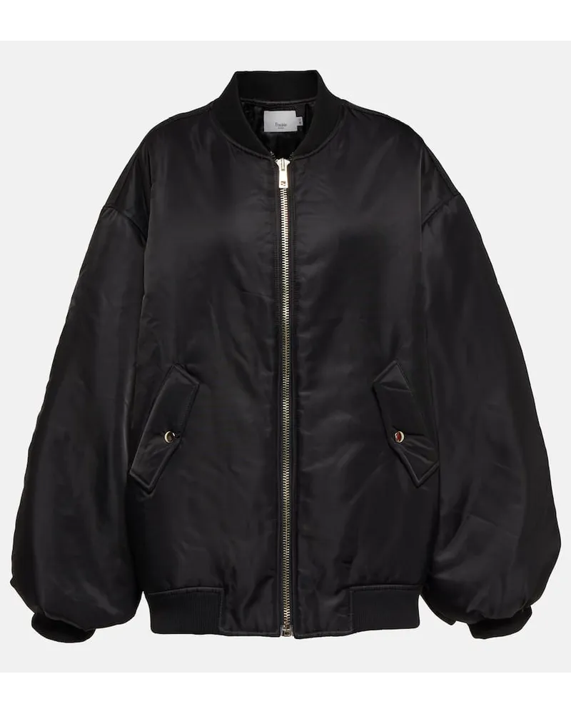 FRANKIE Shop Bomberjacke Astra aus Nylon Schwarz