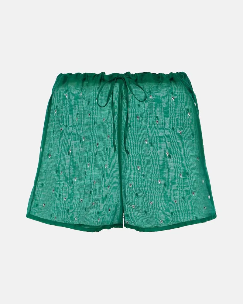 Oséree Oséree Shorts Gem mit Kristallen Grün