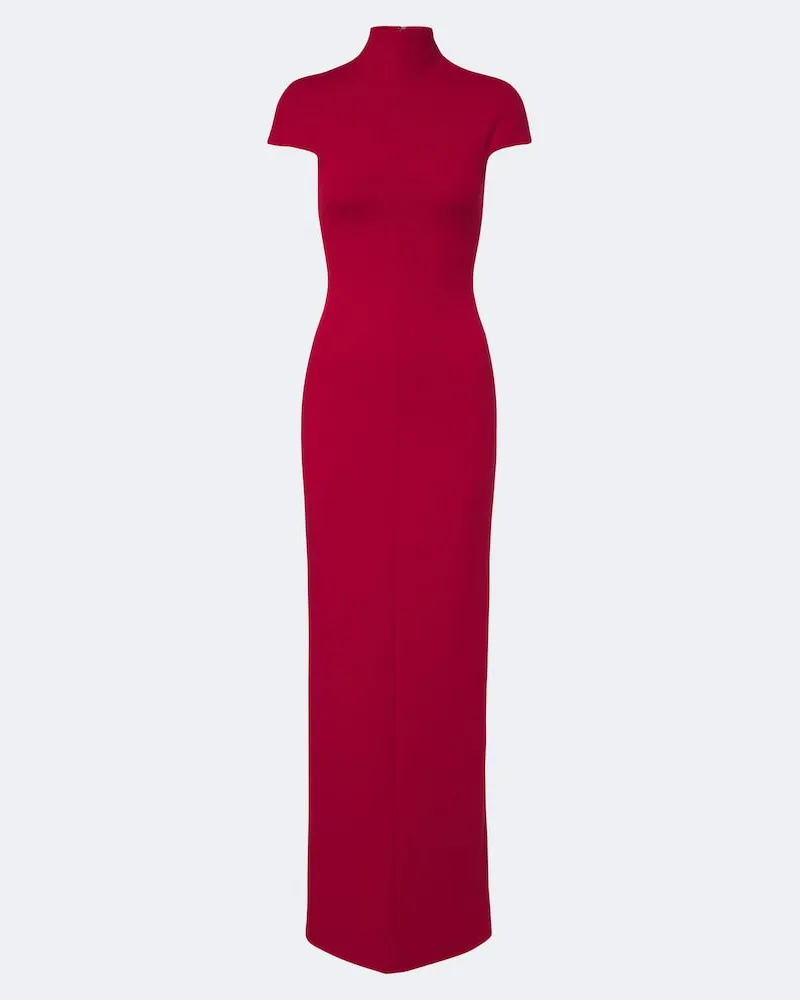 Solace London Robe Lang aus Crêpe Rot