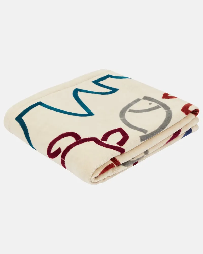 Loro Piana Strandhandtuch Fish and Turtle Multicolor