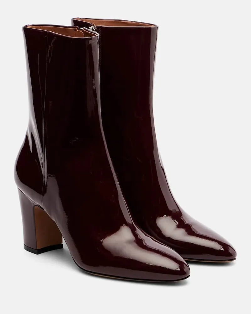 Paris Texas Ankle Boots Lavinia 75 aus Lackleder Burgunderrot