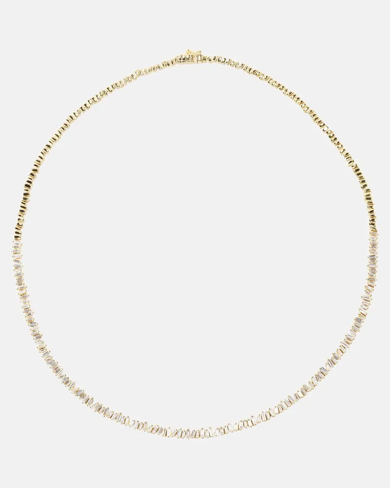 Suzanne Kalan Halskette Classic aus 18kt Gelbgold mit Diamanten Gold