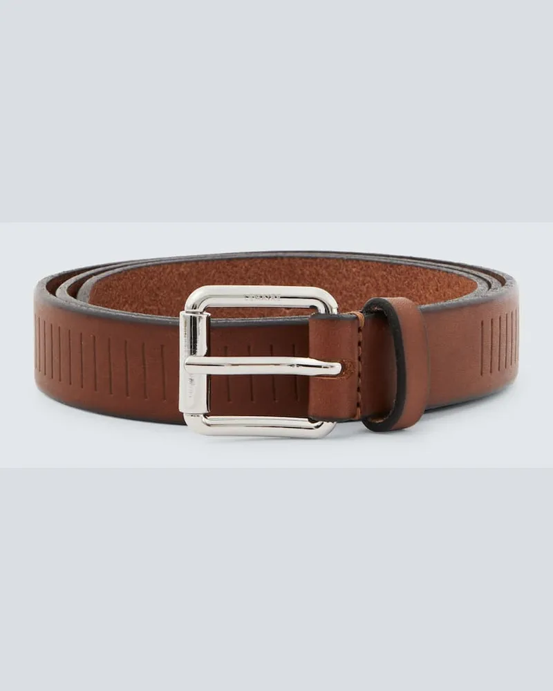 Christophe Lemaire Gürtel Rail aus Leder Braun