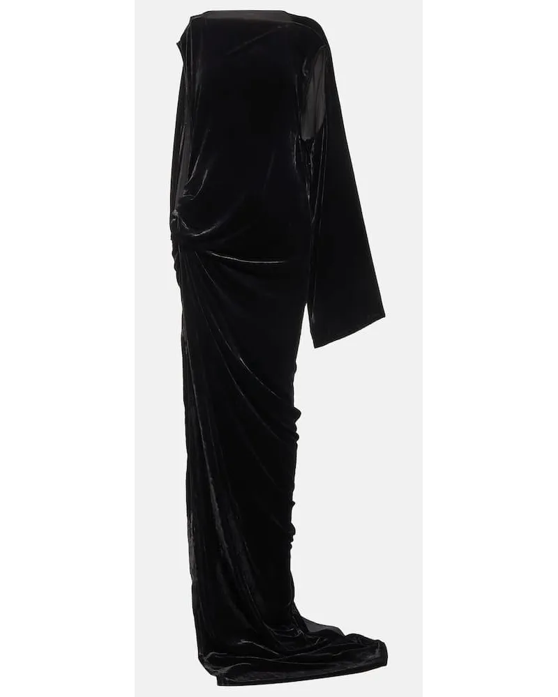 Rick Owens Robe aus Samt Schwarz