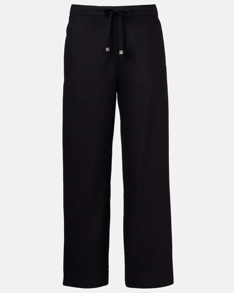 Max Mara Hose aus Wollflanell Schwarz