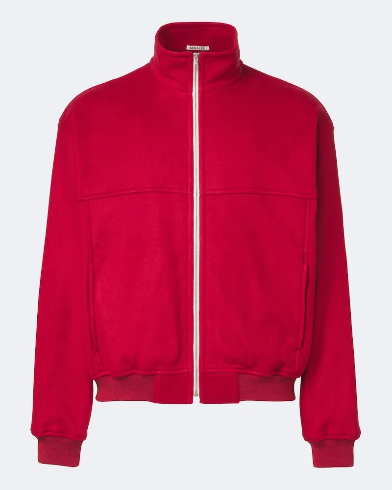 AURALEE Jacke aus Seiden-Fleece Rot