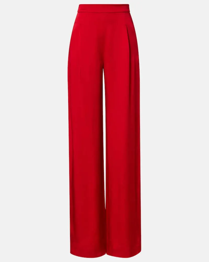Max Mara Weite High-Rise-Hose Msecono Rot