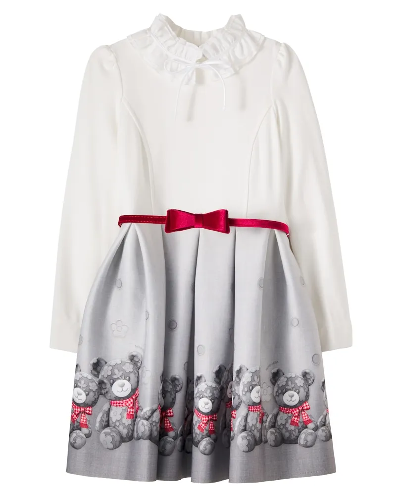 Monnalisa Bedrucktes Kleid Grau