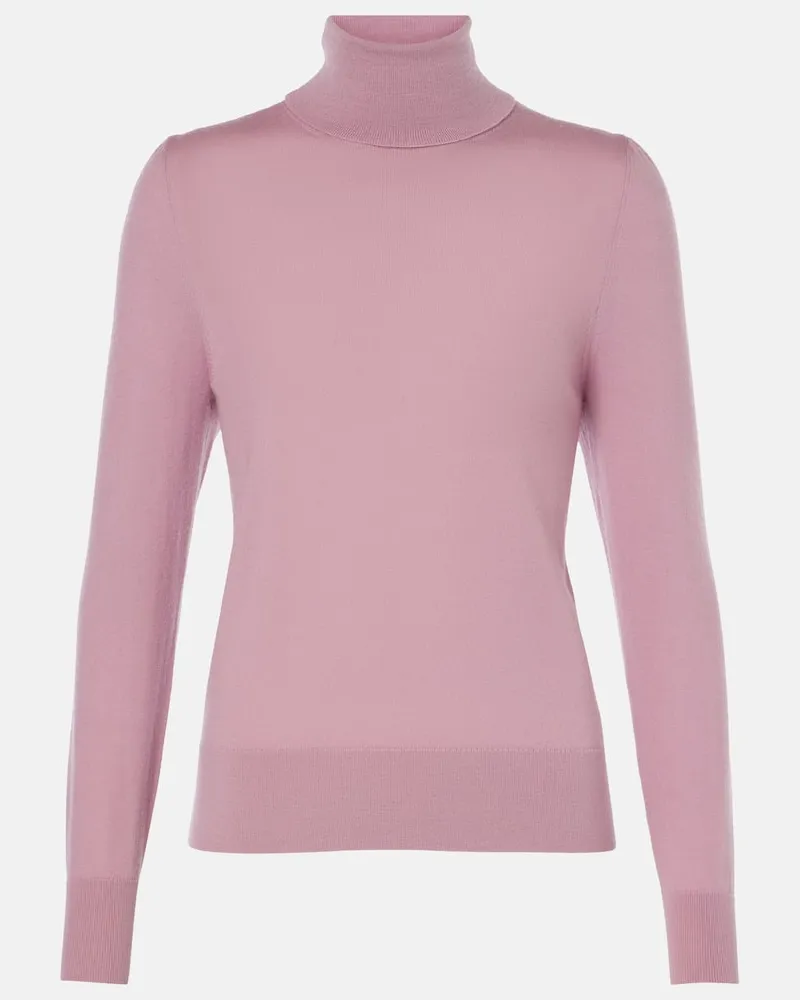 Dries van Noten Rollkragenpullover aus Wolle Rosa