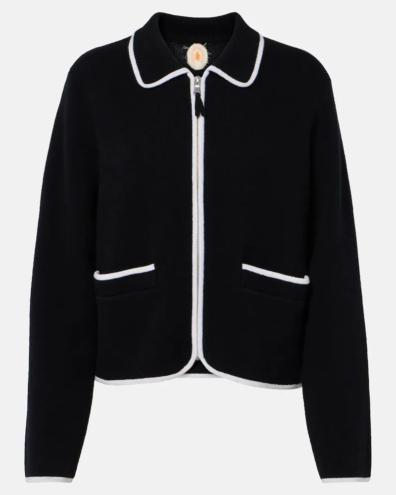 Jardin des Orangers Cardigan aus Wolle und Kaschmir Schwarz