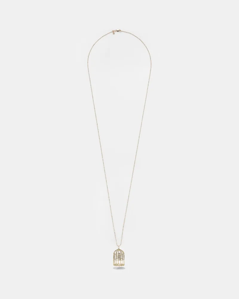 Sydney Evan Halskette Albert Large aus 14kt Gelb- und Weißgold mit Diamanten Gold