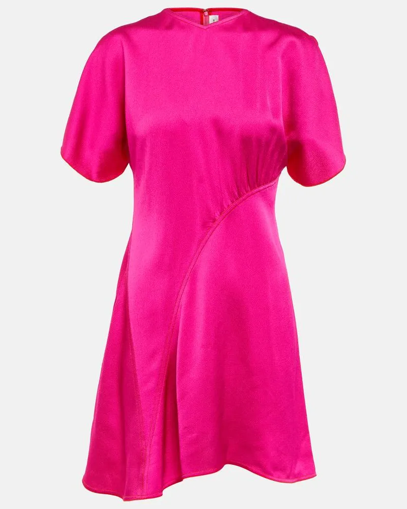 Victoria Beckham Minikleid aus Satin Rosa