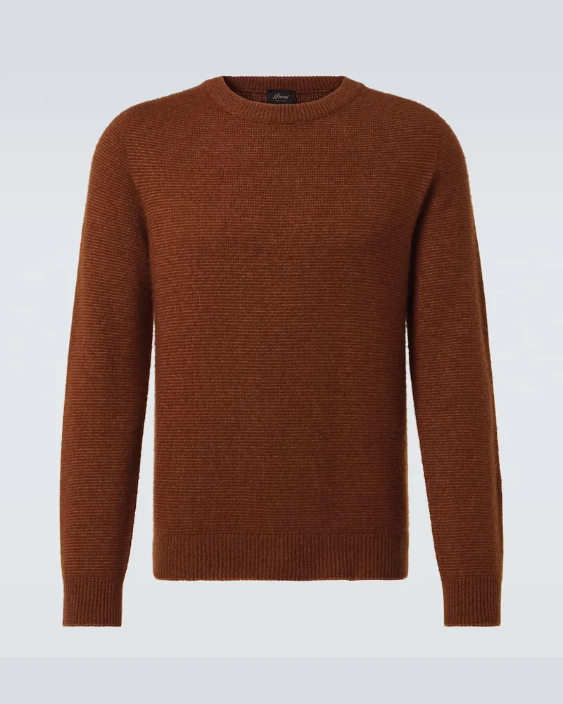 Brioni Pullover aus Seide und Wolle Braun