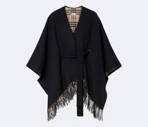 Cape Burberry Check aus Wolle