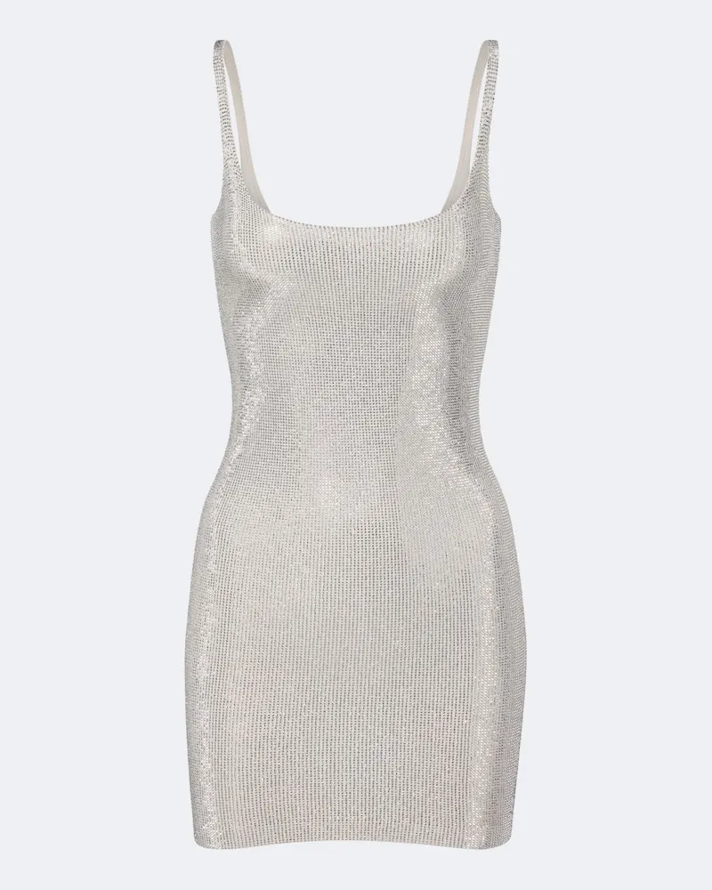 Gucci Minikleid mit Kristallen Grau