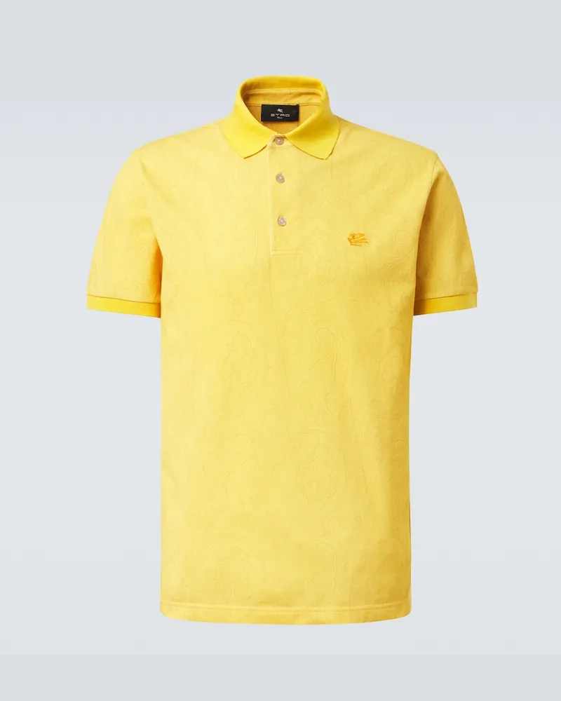 Etro Polohemd aus Baumwoll-Piqué Gelb