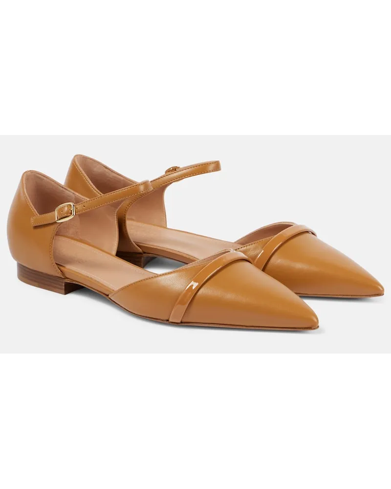Malone Souliers Mary-Jane-Ballerinas Ulla aus Leder Braun