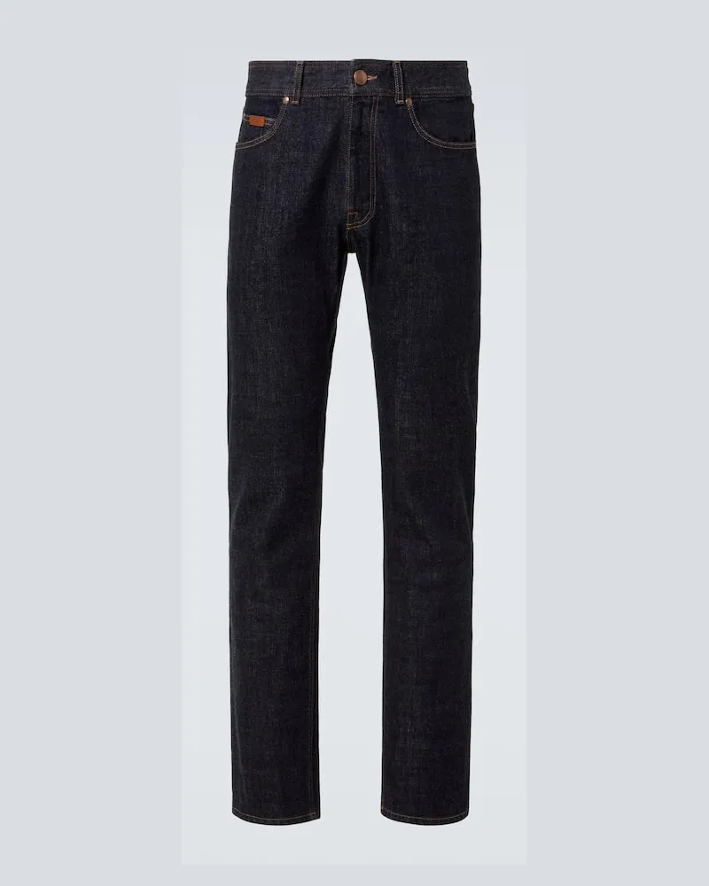 TOD'S Mid-Rise Straight Jeans Blau