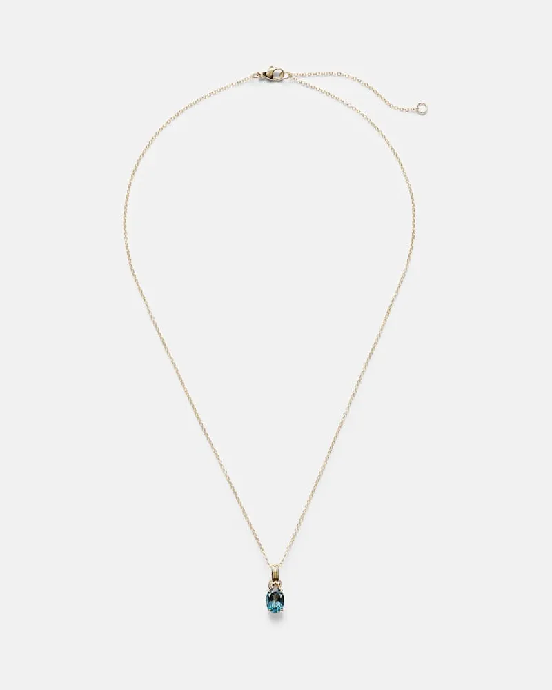 Stone & Strand Halskette Serenity aus 14kt Gelbgold mit Spinel Gold