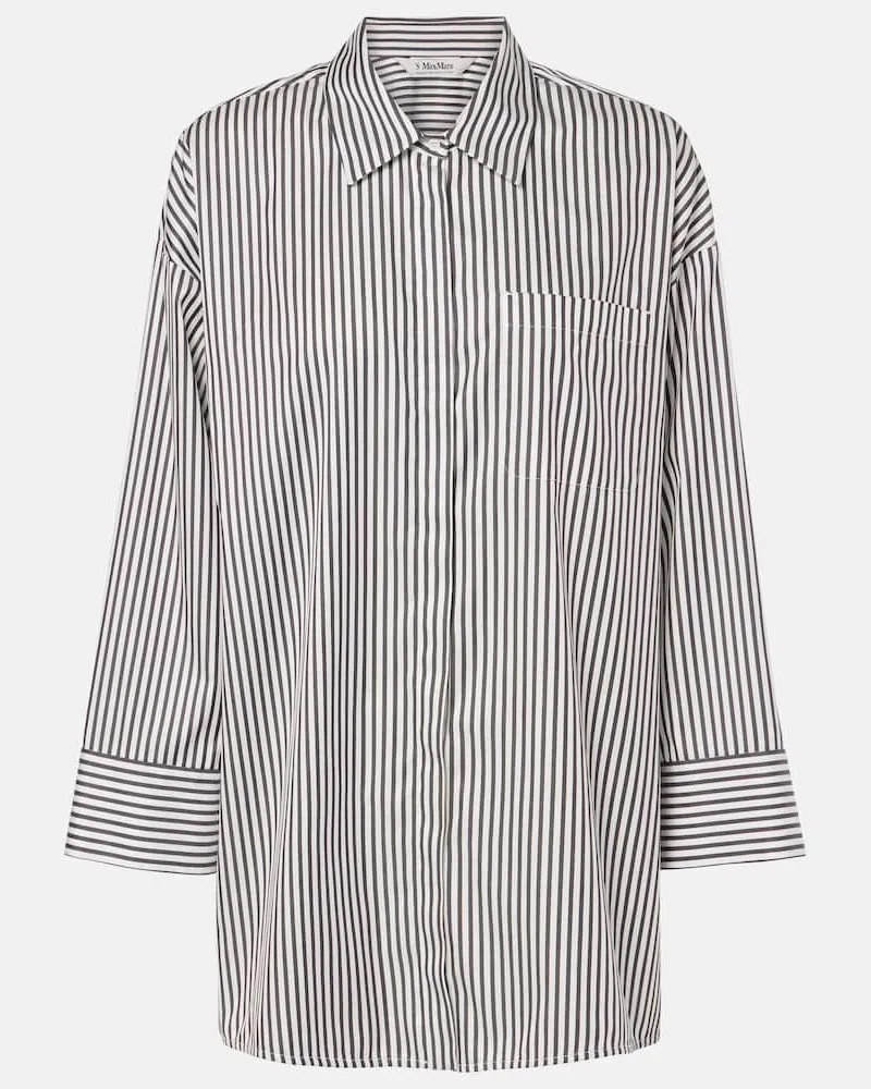 Max Mara Bluse Fano aus Baumwoll-Twill Schwarz