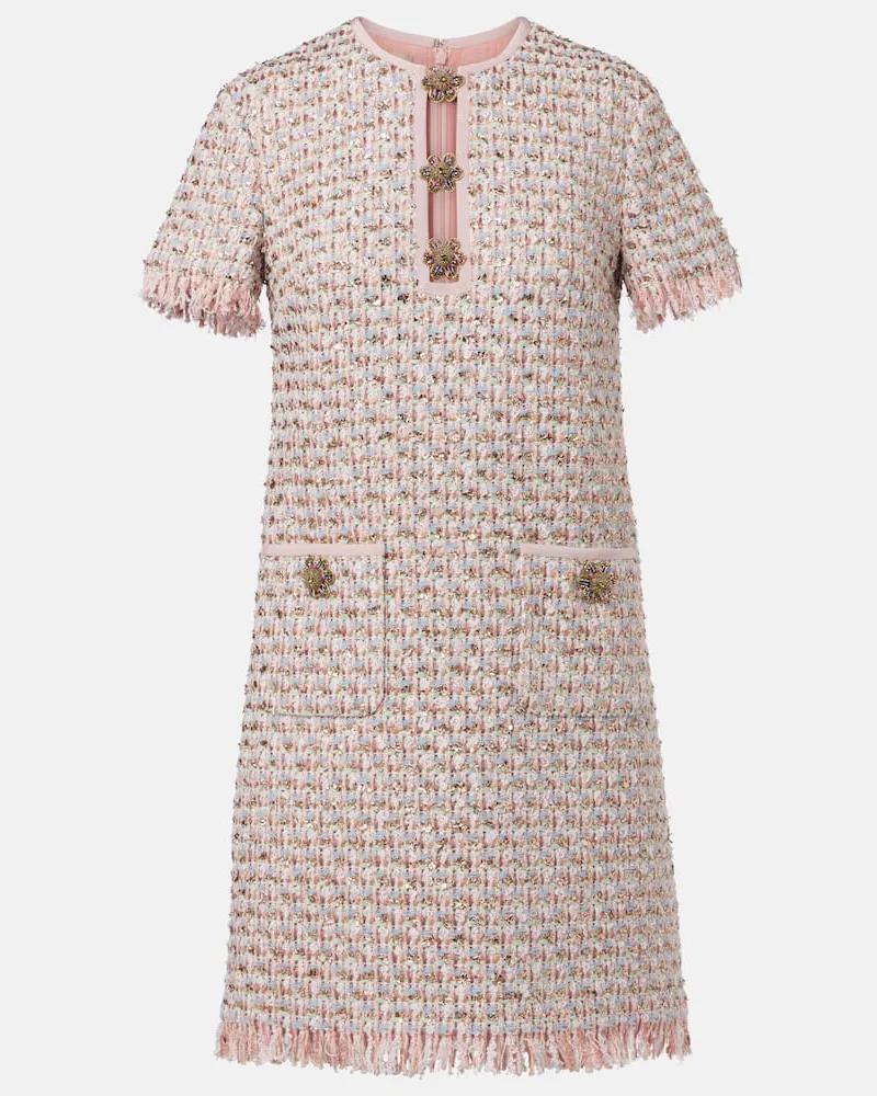 Valentino Garavani Verziertes Minikleid aus Bouclé Multicolor