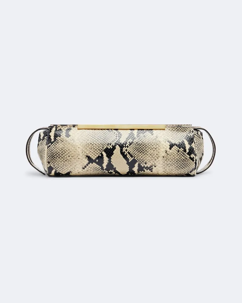 KHAITE Clutch Donna aus Leder Beige