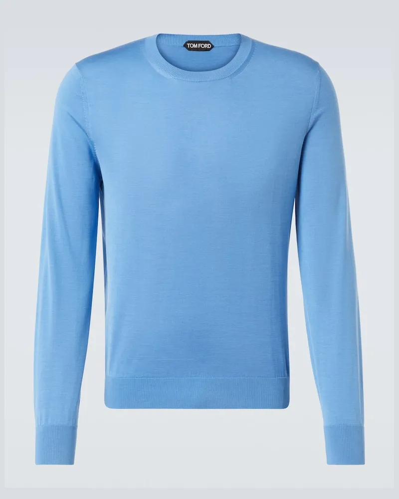 Tom Ford Pullover aus Seide Blau