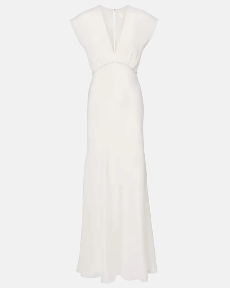 Max Mara Robe Burano aus Seide Weiß