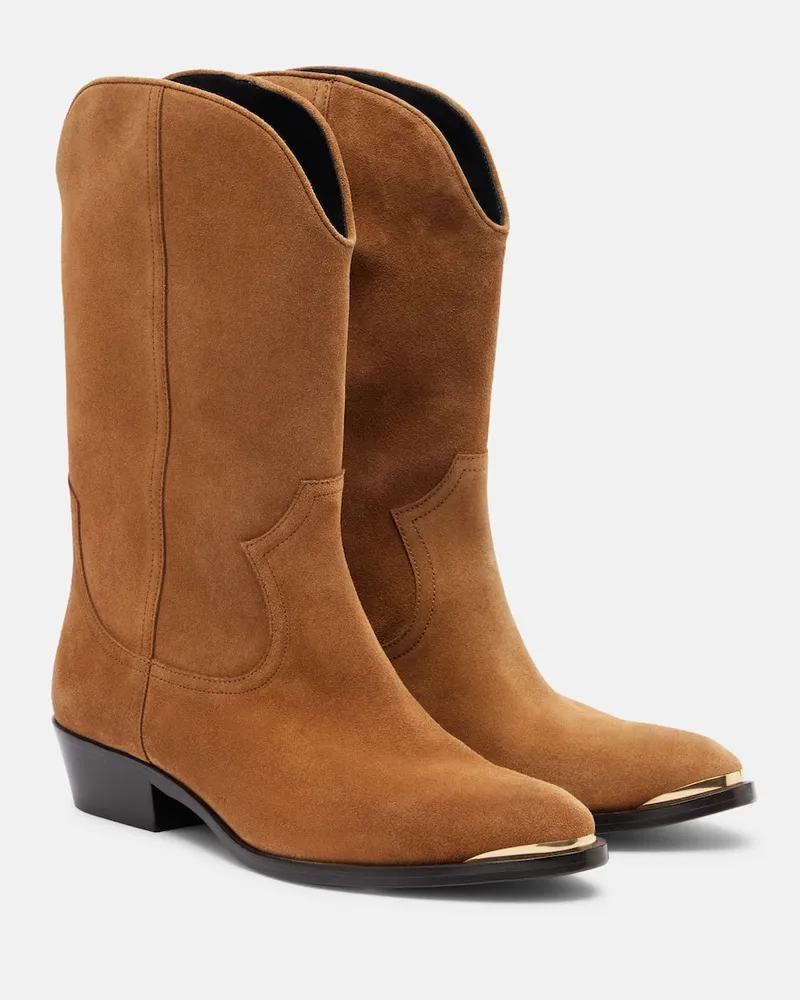 Isabel Marant Westernstiefel Elbana 35 aus Veloursleder Braun