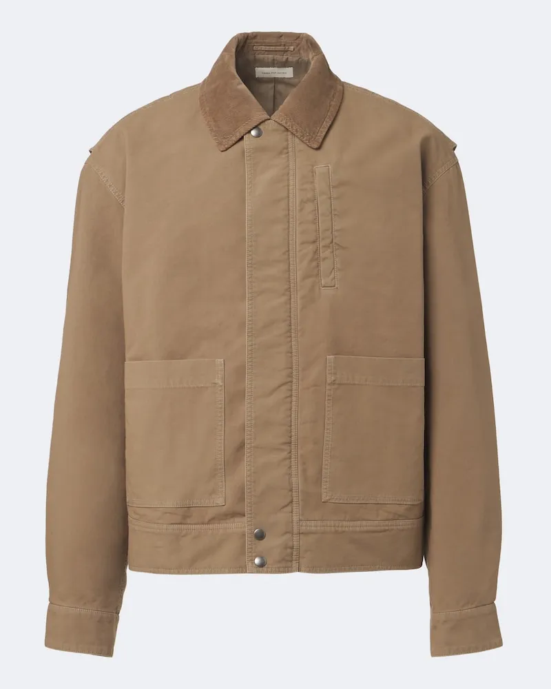 Dries van Noten Feldjacke aus Baumwolle mit Cord Beige