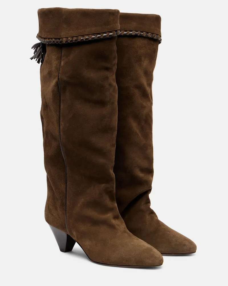 Isabel Marant Stiefel Elita aus Veloursleder Braun